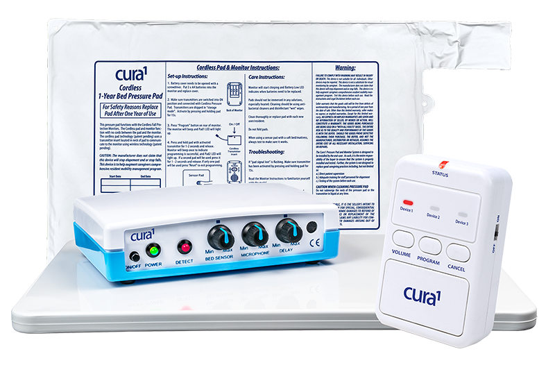 Cura1 SeizureAlert 3012 Seizure Alarm + Pager + Bed Pad Kit