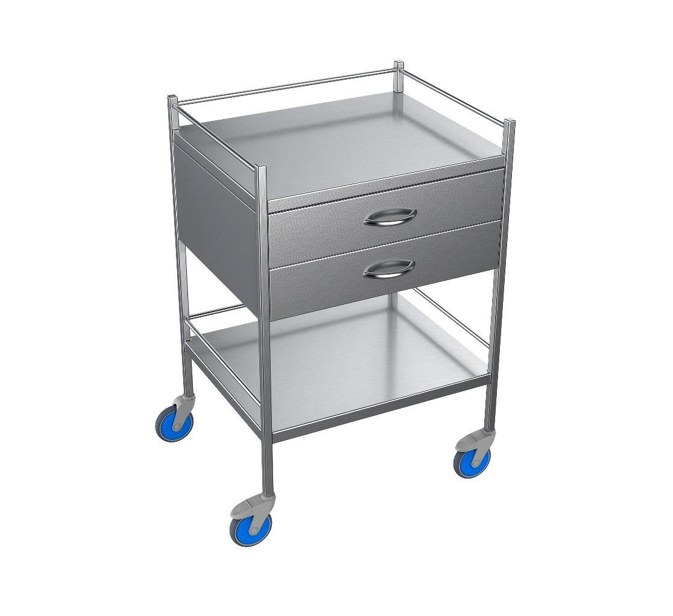 Nimble Instrument Trolley 600 x 490 x 900mm 2 Drawers