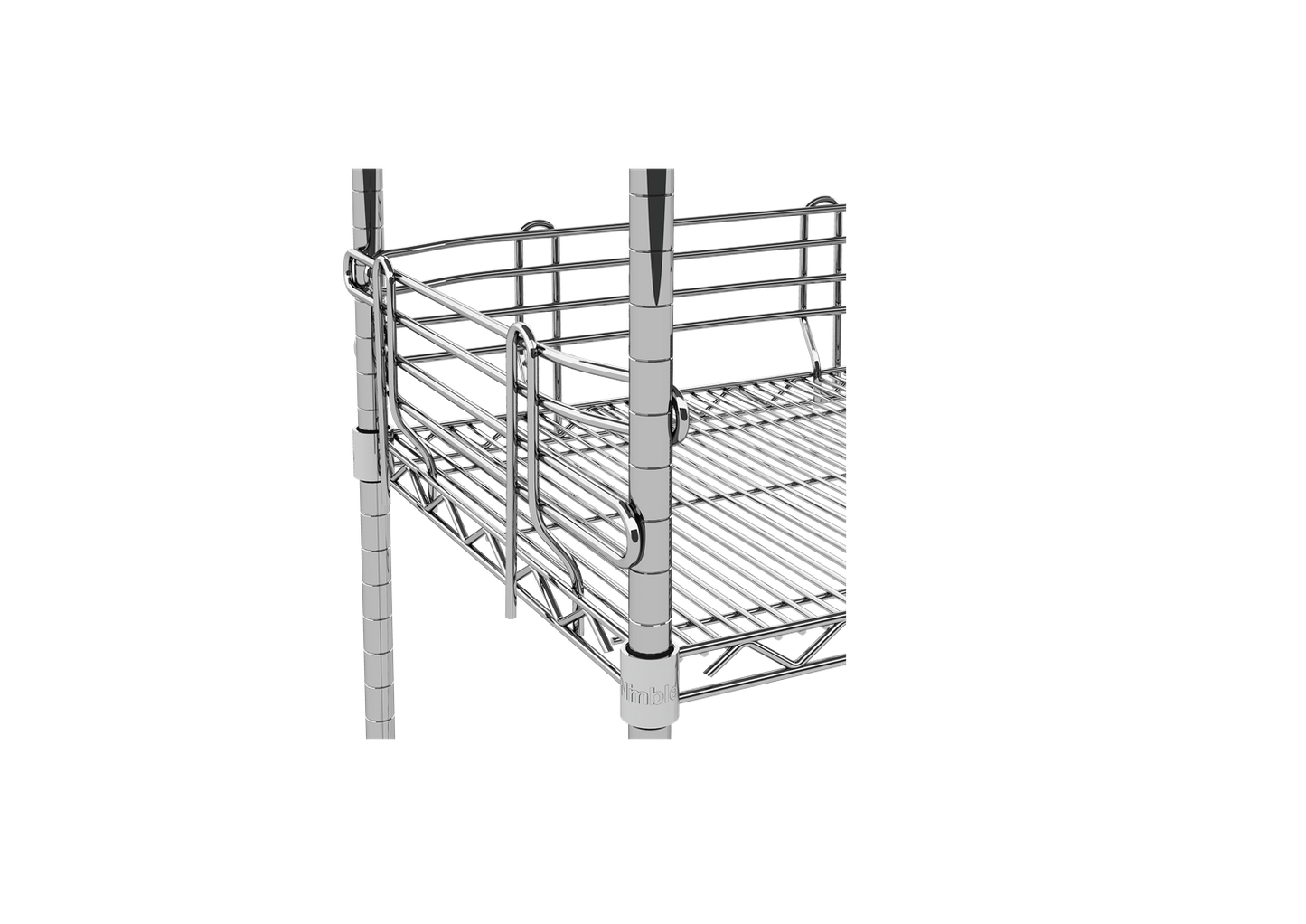Nimble Mobile Wire Shelving Unit with Ledges