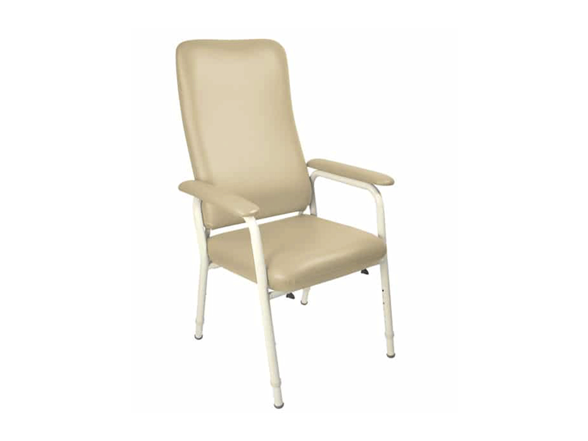 High back chair discount height