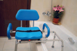 Bath Transfer Bench in use