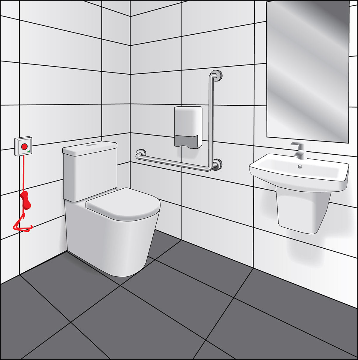 Cura1 Wireless Waterproof Call Button