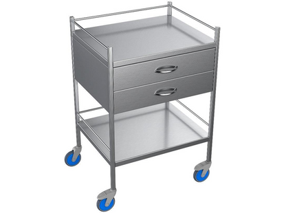 Nimble Instrument Trolley 600 x 490 x 900mm 2 Drawers