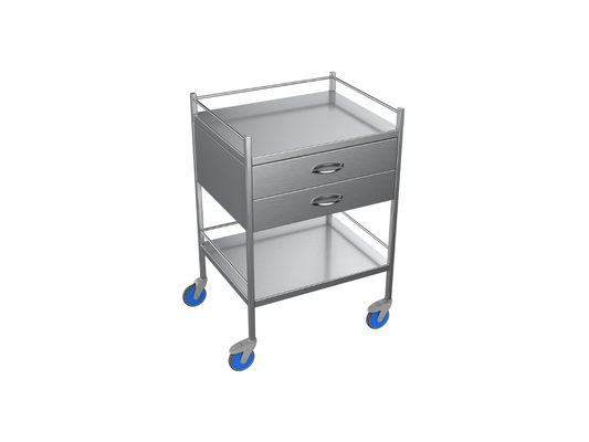 Nimble Instrument Trolley 600 x 490 x 970mm 2 Drawers