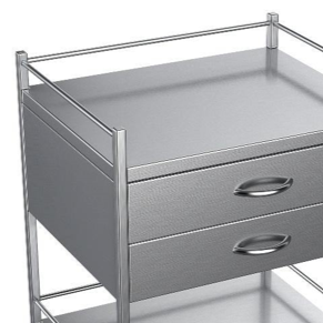 Nimble Instrument Trolley 600 x 490 x 970mm 2 Drawers