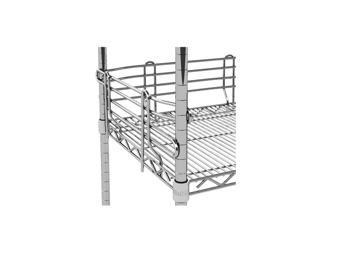 Nimble Mobile Wire Shelving Unit with Ledges