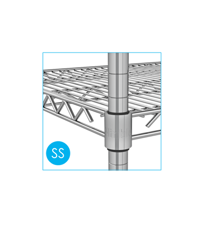 Nimble Static Wire Shelving Unit 4 Shelves