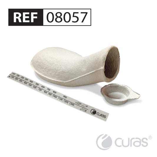 Disposable Urine Bottle, Round, 1L w/Lid and Stick - CTN 28