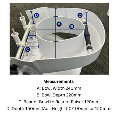 Toilet Seat Raiser with Handles