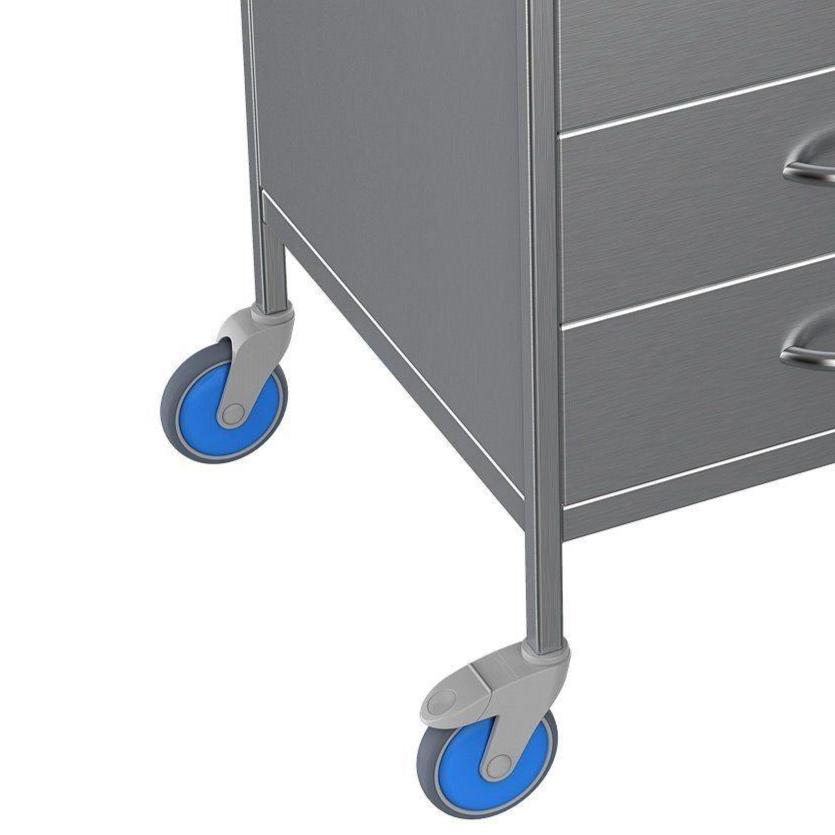 Nimble Instrument Trolley 490x490x970mm 4 Drawer