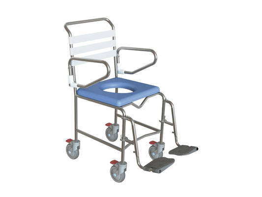 KA114S  Mobile Shower Commode with swing away footrests