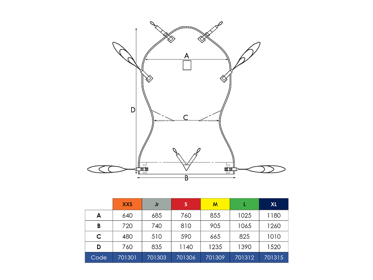 Sizing guide measurement comfort recline head support