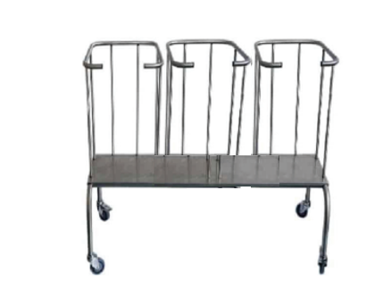 Triple OHS Soiled Linen Trolley with Lid