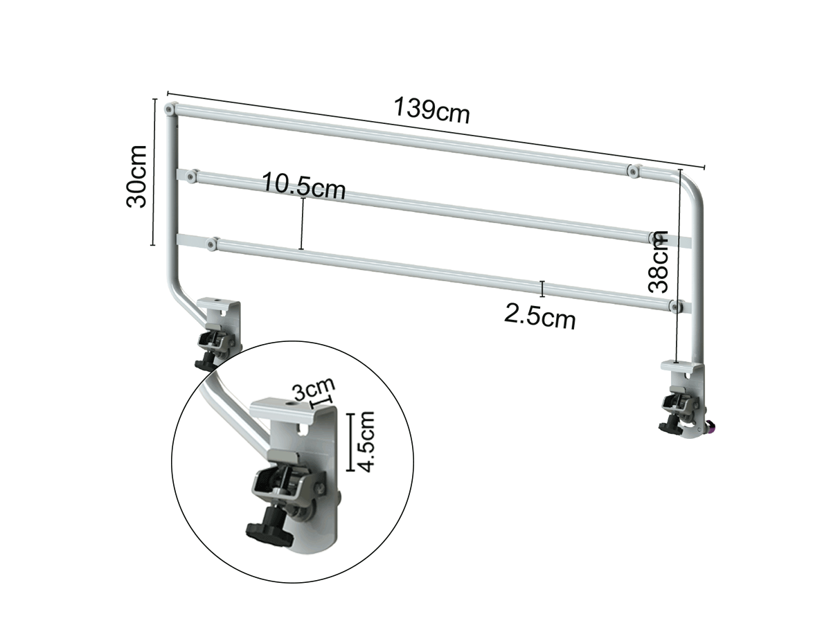 3/4 Bed Rail for CareTek Beds